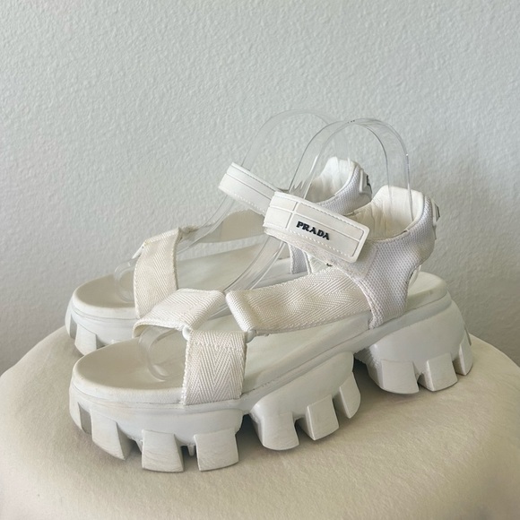 PRADA Authentic Sporty Woven Nylon Tape Sandals - Picture 6 of 16